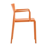 pedrali - chaise de jardin avec accoudoirs volt 675 - orange/hxlxp 77.5x60x52.5cm